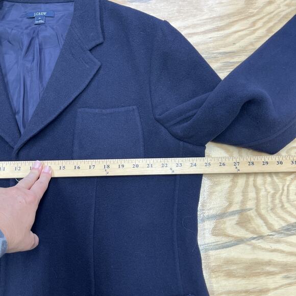 J Crew Blazer Wool Unstructured Sport Coat Jacket Casual Blue Size XL Preppy - Picture 8 of 16